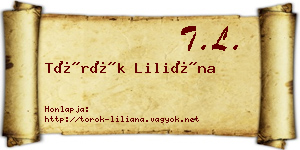 Török Liliána névjegykártya